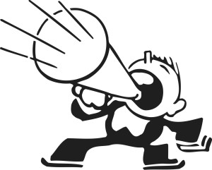 Shutterstock / Megaphone man - retro clip art